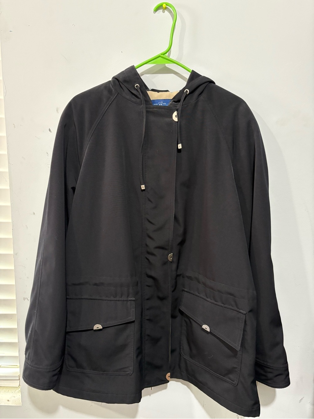Men's Black Hooded Jacket - Classic Lightweight Coat